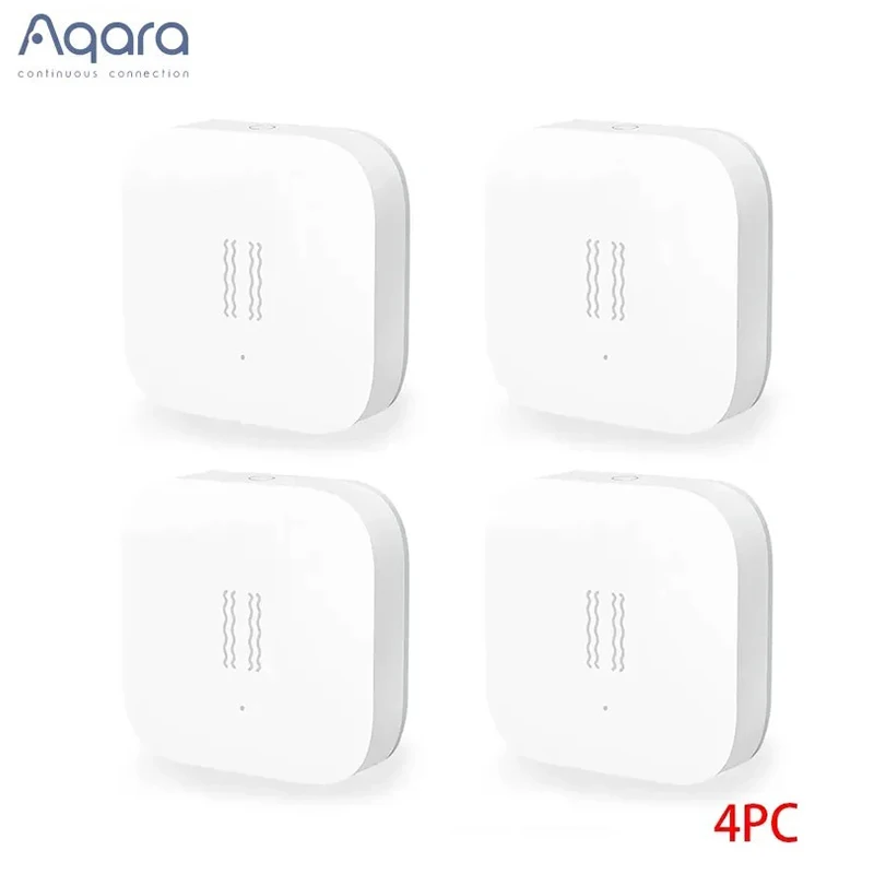 Aqara Vibrationssensor Zigbee Wertsachen-Alarmmonitor Erkennung von Stoß- und Bewegungssignalen Fernbedienung Kompatibel mit Apple Homekit Mi Home APP