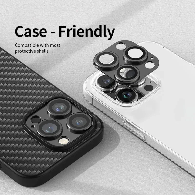 Cubierta de lente de aleación de Metal para iPhone 15pro max 15 plus, Protector de pantalla de lente de cámara, cubierta protectora para iPhone 15 pro max