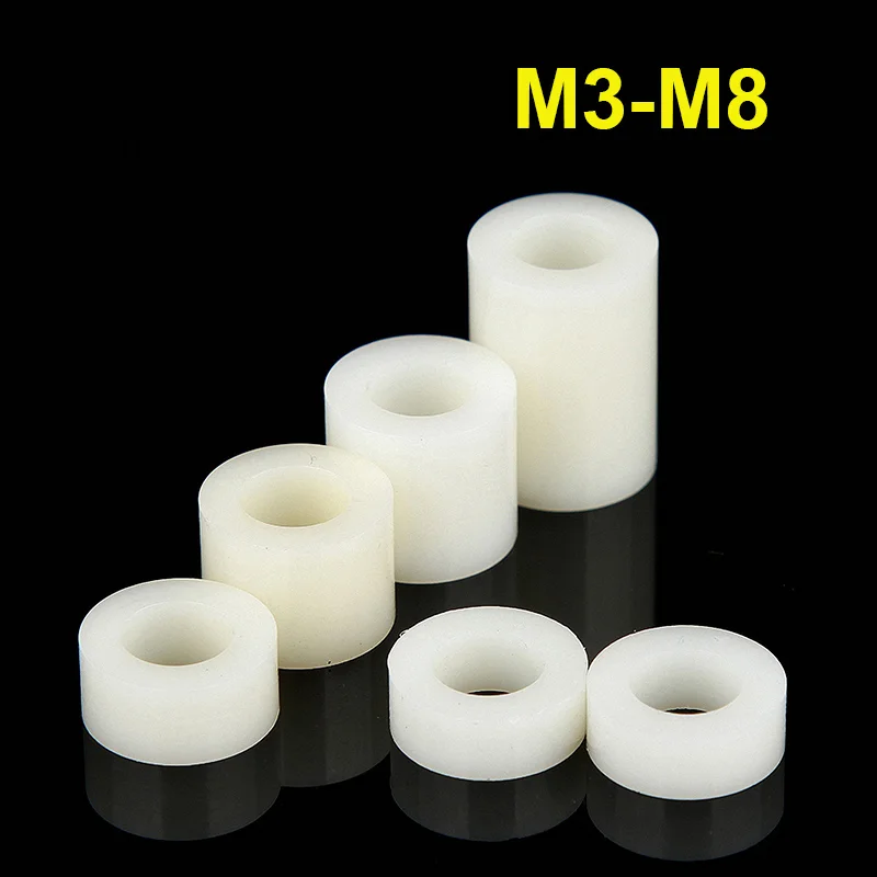 Wit Abs Nylon Washer, Threadless Spacer, M3 M4 M5 M6 M8