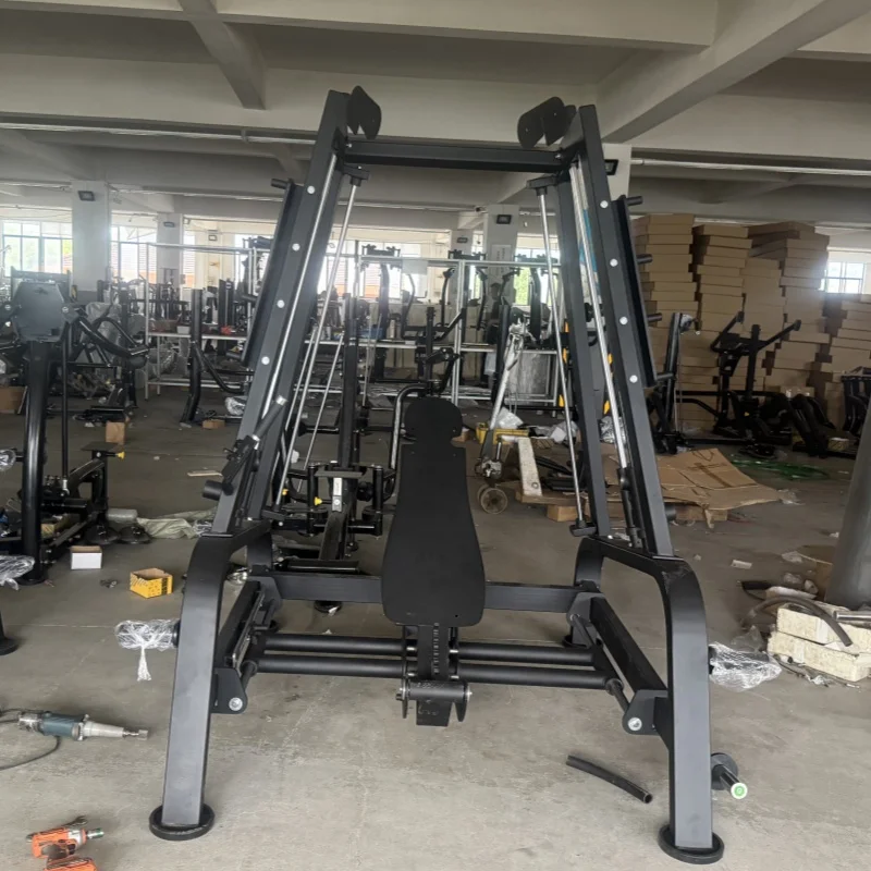 Multi Function Power Smith Machine Dual System Upper Inclined Bench Press Shoulder Press Machine with Gas Adjustmentpromote sale