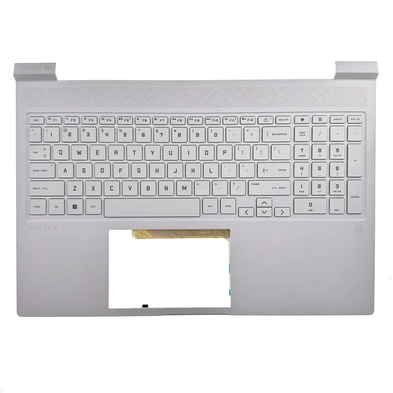 For HP, Light and Shadow Genie 9 10 Victus 16-R 16-S TPN-C169 C170 C Case Palm RGB Backlit Keyboard  N42466-001 N42467-001