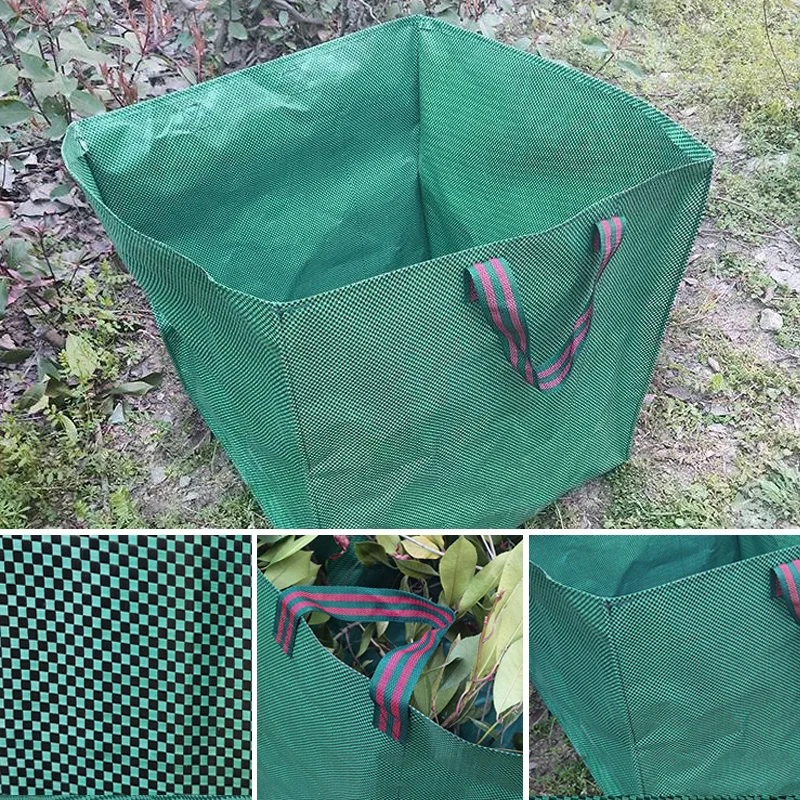 125/270L Leaf Bags Reusable Lawn Bags Garden Clippings Bags Yard Trash Bags Harvest Straw Bags Large Capacity Yard Trash Bags