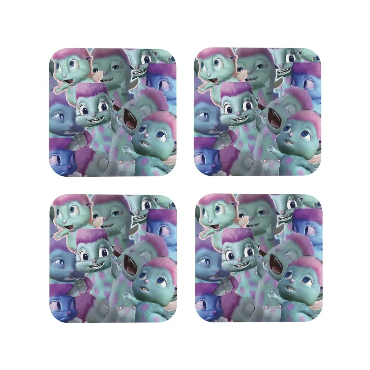 Bibble Collage Coasters Coffee Mats Mug Cup Placemats Tableware Pads for Home Kitchen Dining Bar