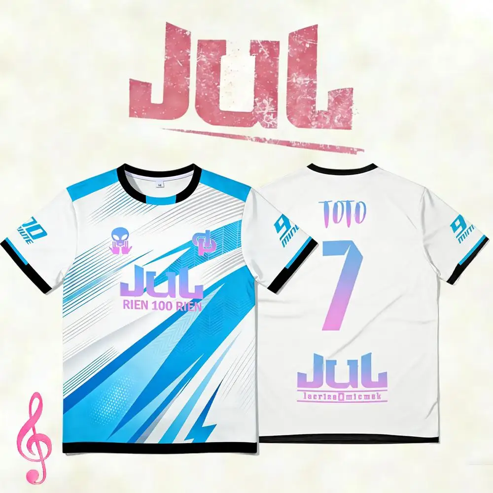 2026 New JUL Album Jersey French Rapper Hip Hop Streetwear O Neck Short Sleeve T-shirt Men's And Women's Casual Breathable Tee