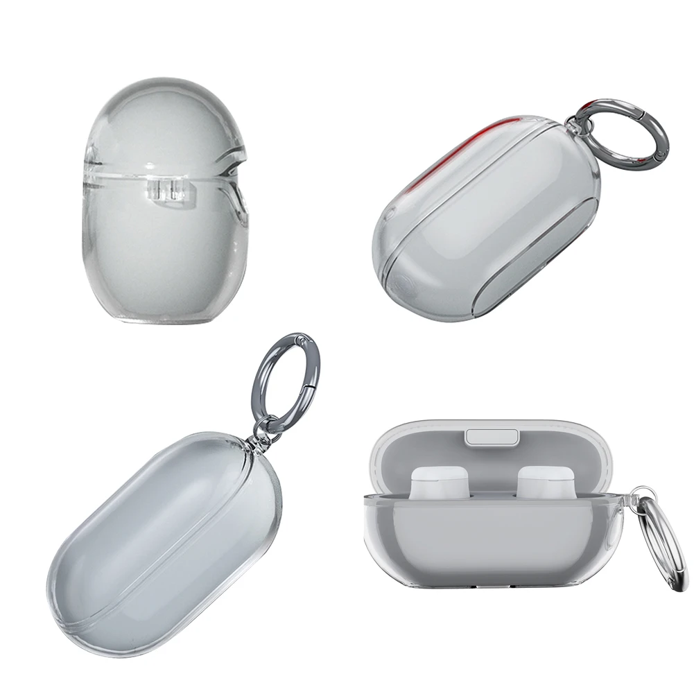 Schutzhülle, stoßfestes Etui für Ohrhörer, transparente Hülle mit Schlüsselring für Beats SOLO Buds, kabellose Ohrhörer.