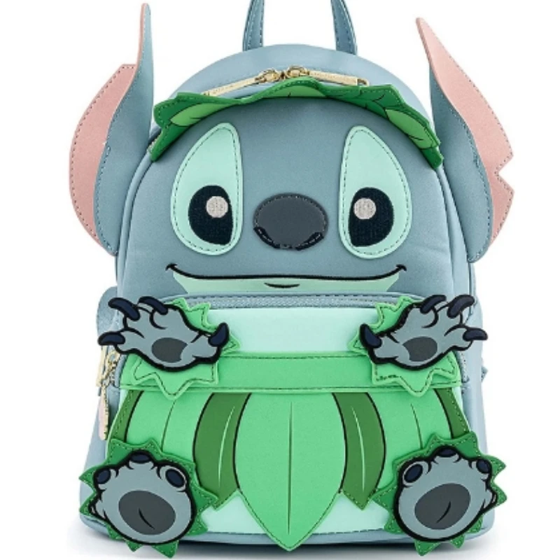 Loungefly Disney 2025 In Stock Stitch Mini Travel Backpack Cute Cartoon Character Lady Bag Student For Kids Birthdday Gift