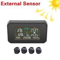 Car Multifunction OBD HUD Solar Power Tyre Pressure Monitoring System Auto Security Alarm Systems Head Up Display B05