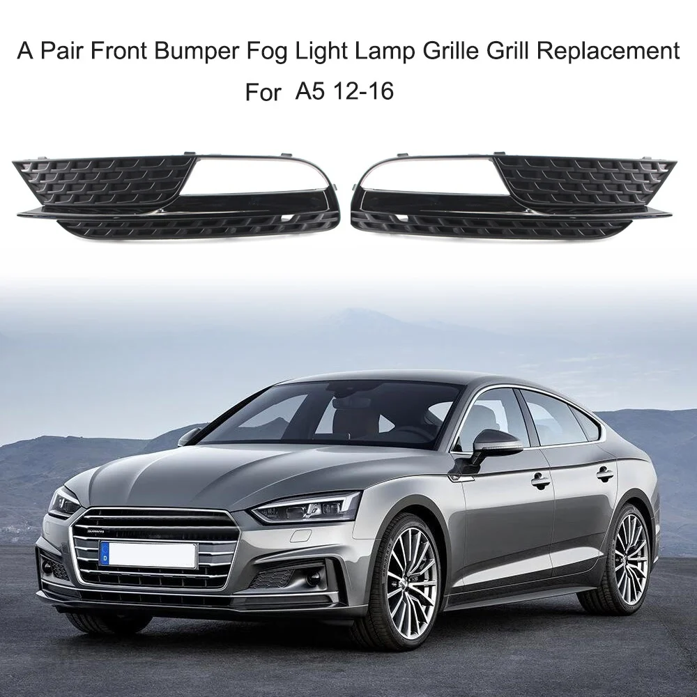 Fog Light Frame Under Grid Fog Lamp Grille Replacement Kit Racing Grills for A5 2012-2016