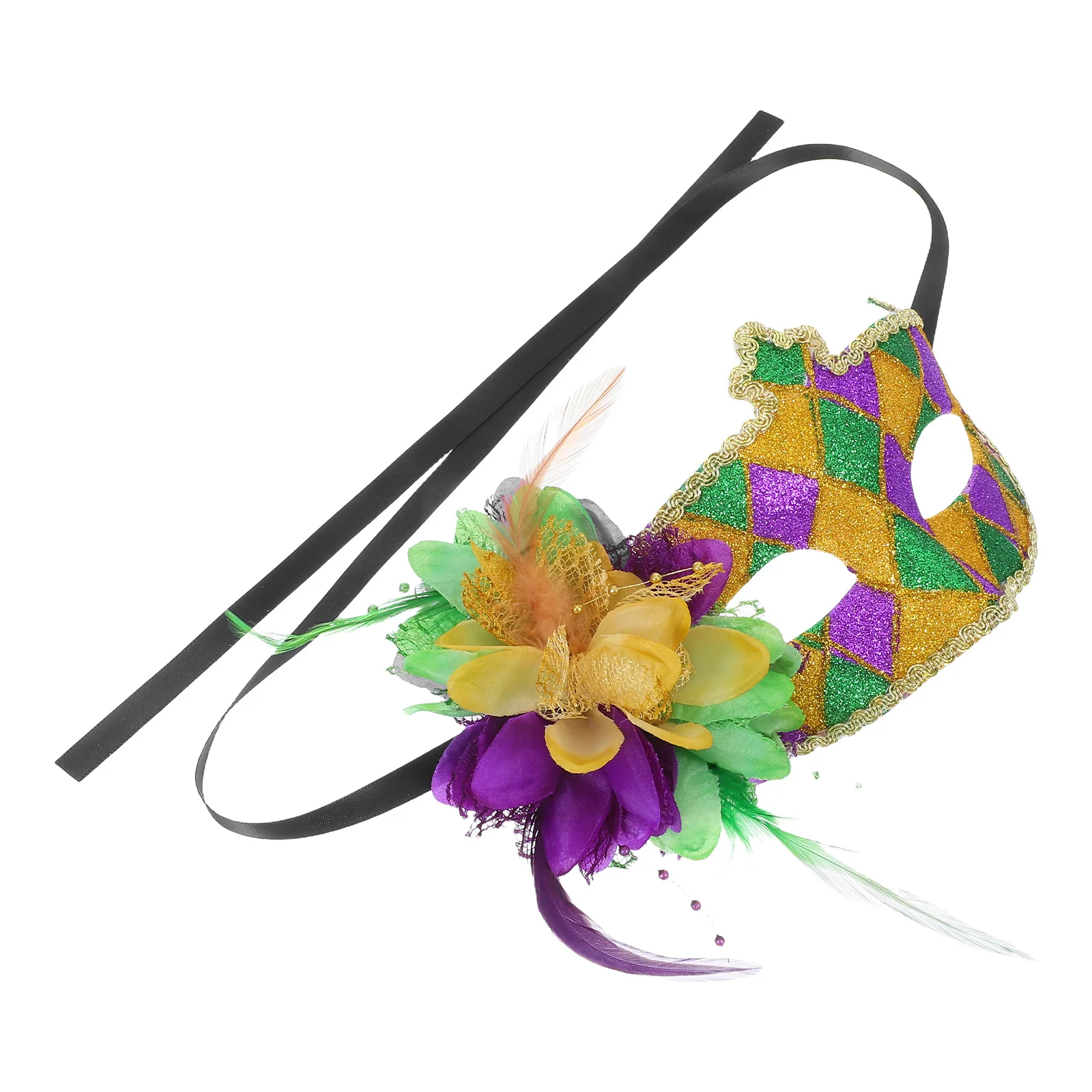 

Irish Festival Easter Flower Mask Unique Design For Masquerade Ball Halloween Party Wedding Photo Props Masked Ball Mask