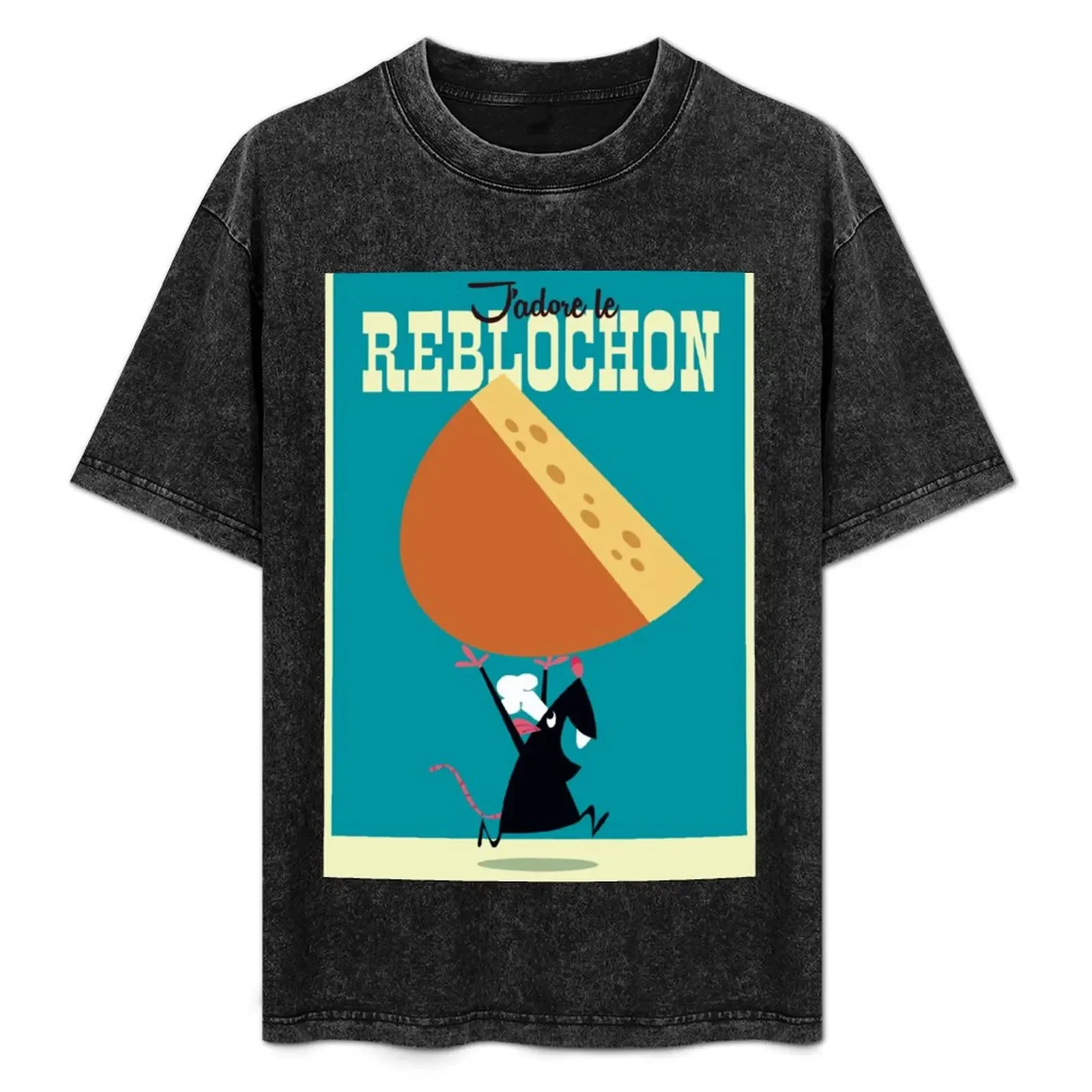 J'adore Reblochon Poster T-Shirt wesentliche T-Shirt niedlichen Tops Street Wear Herren Grafik T-Shirts