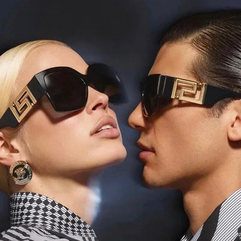 

Vintage Oversize Sunglasses Men Women Luxury Brand Design Fashion UV400 Eyewear Trendy Square Gradient Shades Sun Glasses Pesca