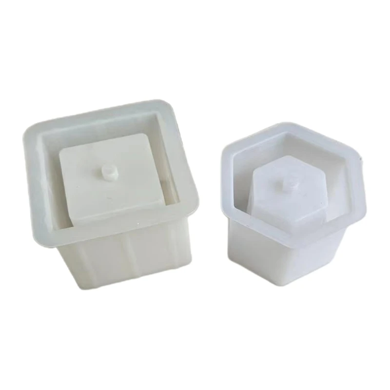 

Stylish Square Silicone Mold for Designing Unique Plant Pots with Hole for Flower Shops M76D