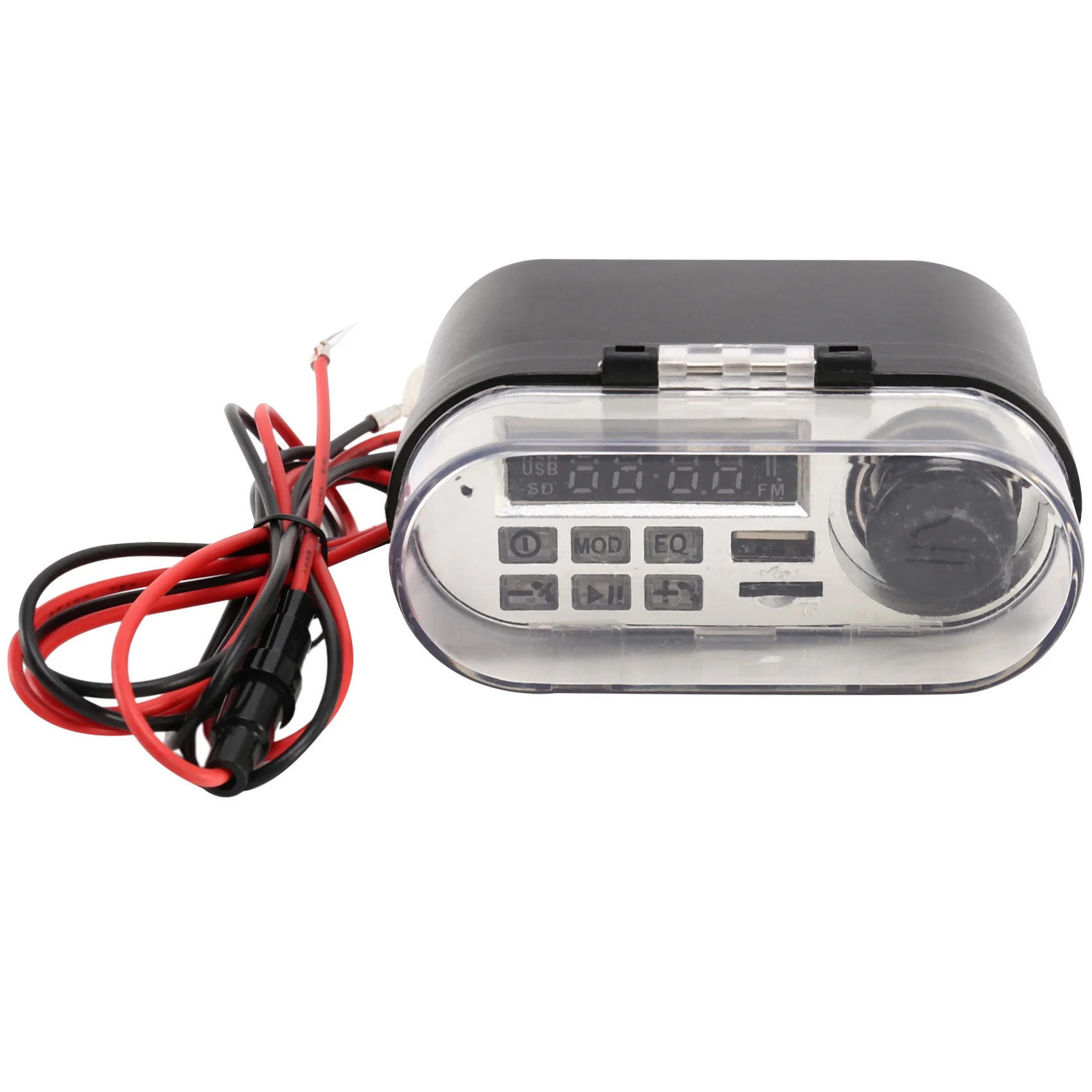 

Motorcycle Audio Sound System Stereo Speaker Waterproof Motorbike Scooter FM Radio Bluetooth USB TF MP3 Music Player Kit-AB36