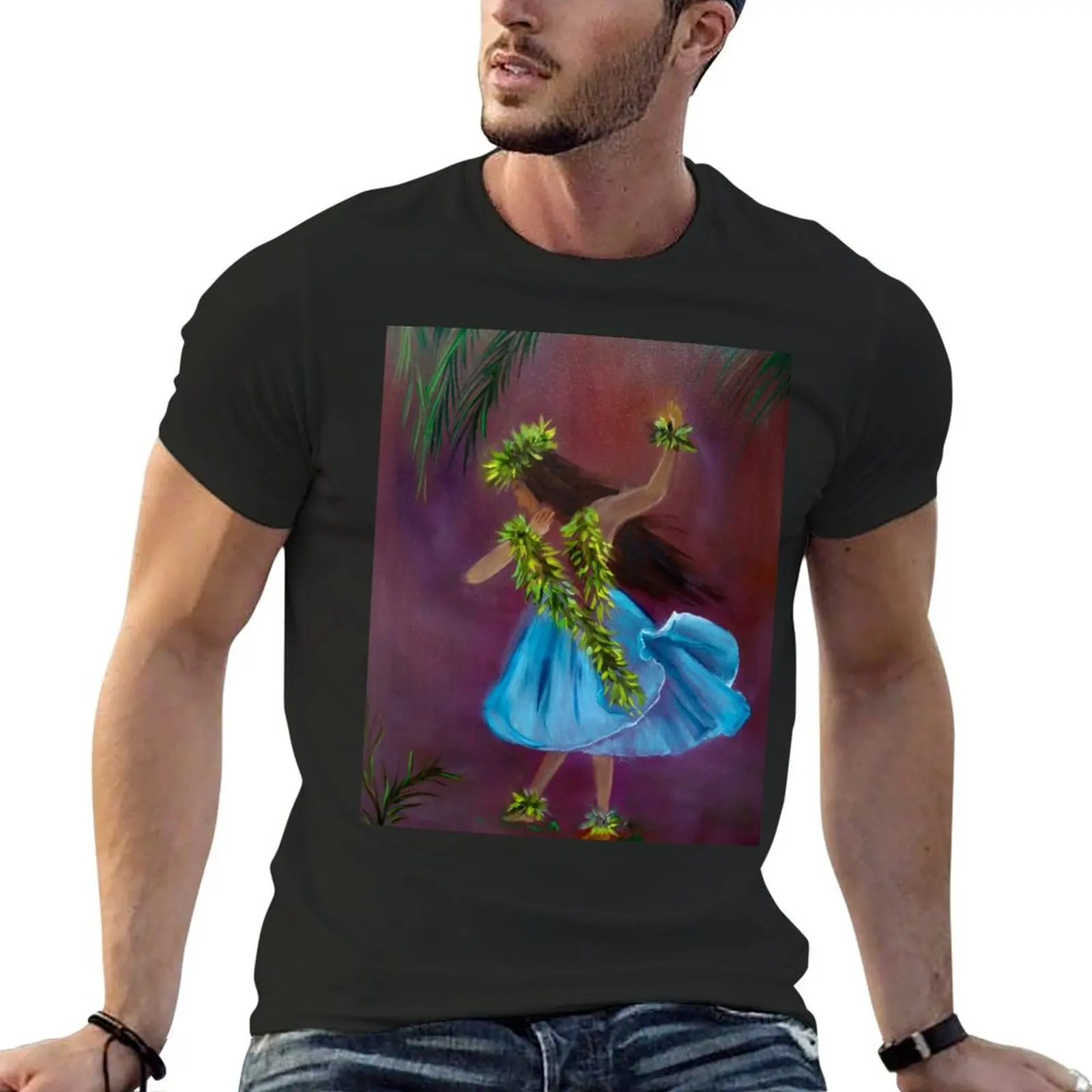 Hula Skirt T-Shirt sublime vintage kawaii clothes customs design your own mens cotton t shirts