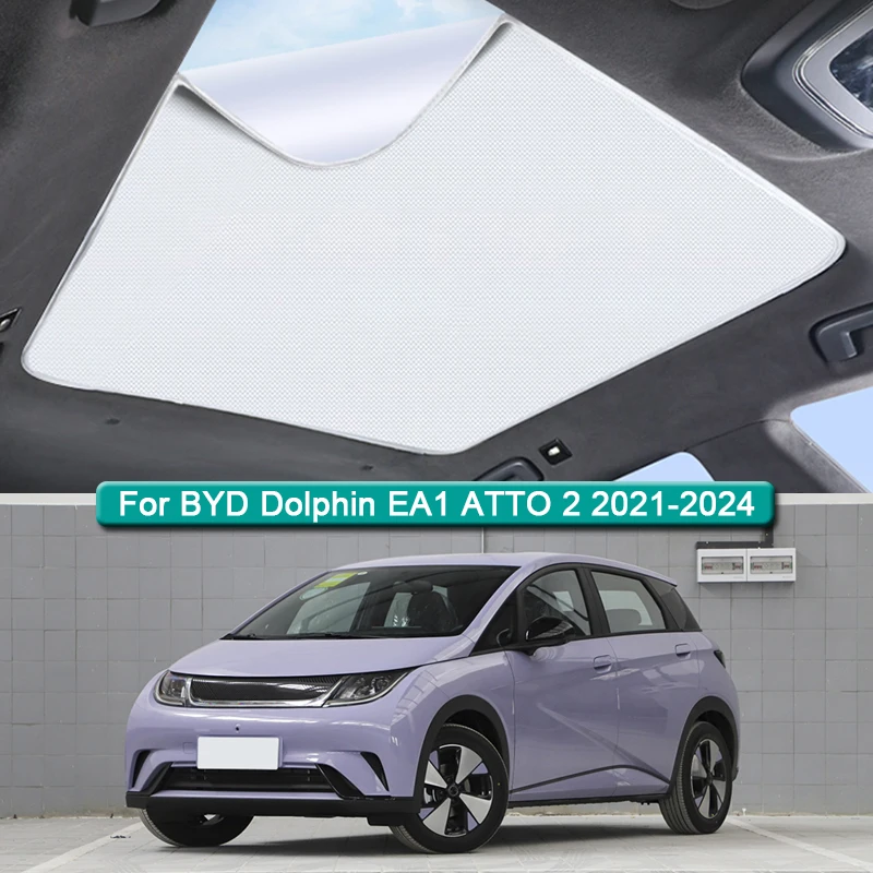 

Автомобильная фотография для BYD Dolphin EA1 ATTO 2 2021-2024 Электростатическая Адсорбция солнца Фотолюминесцентная наклейка для затенения