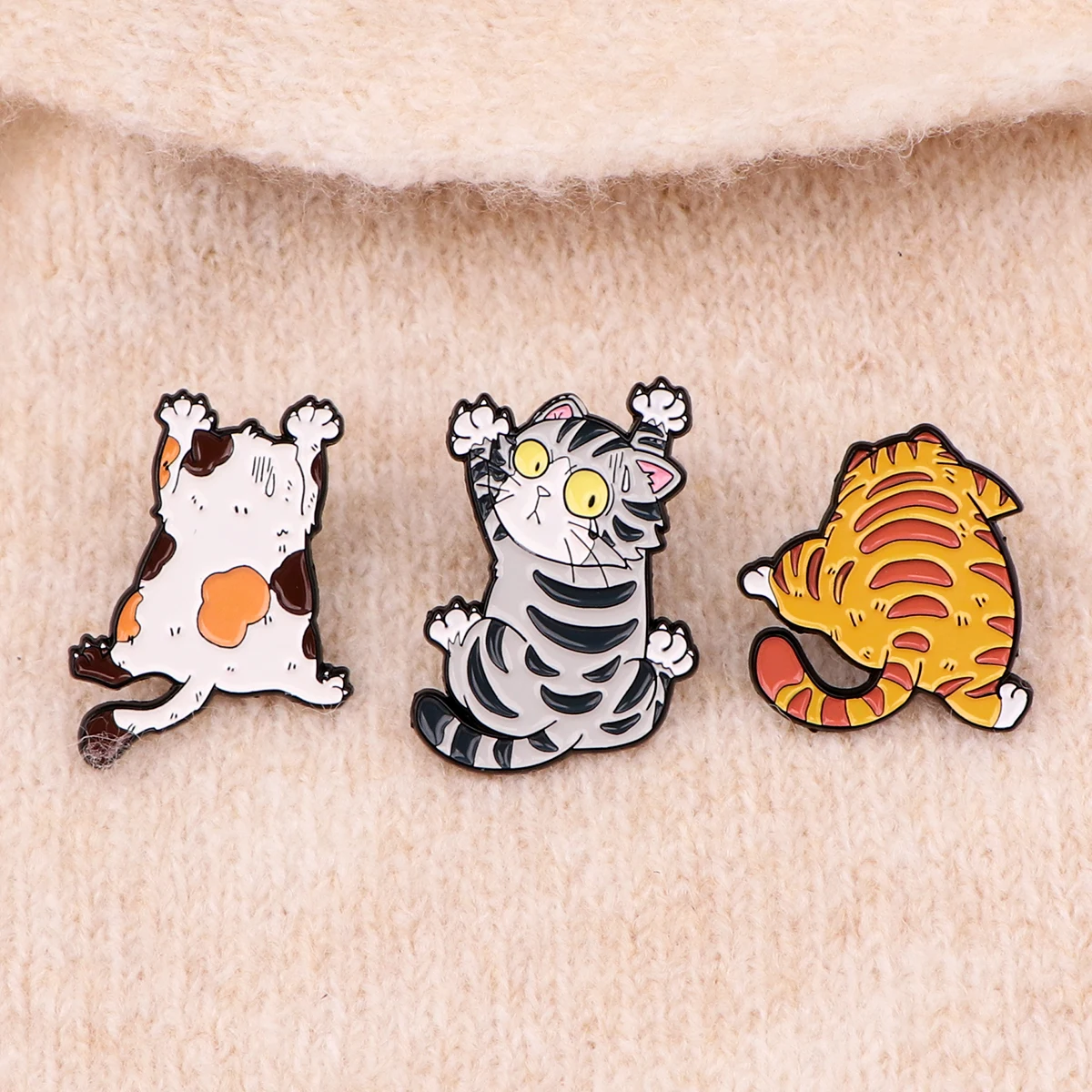 Funny Pet Cat Enamel Pins Lapel Pins Badge For Backpack Clothes Pin Climbing Styling Metal Brooches Jewellery Gifts For Friends image 6