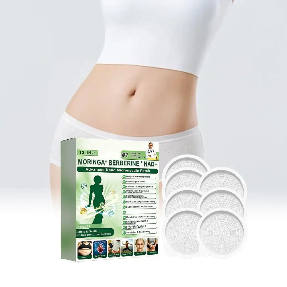 Advanced Moringa Microneedle Patch NAD+ Berberine Nano Formula Breathable Skin Fit Firming Daily Body Wellness Care