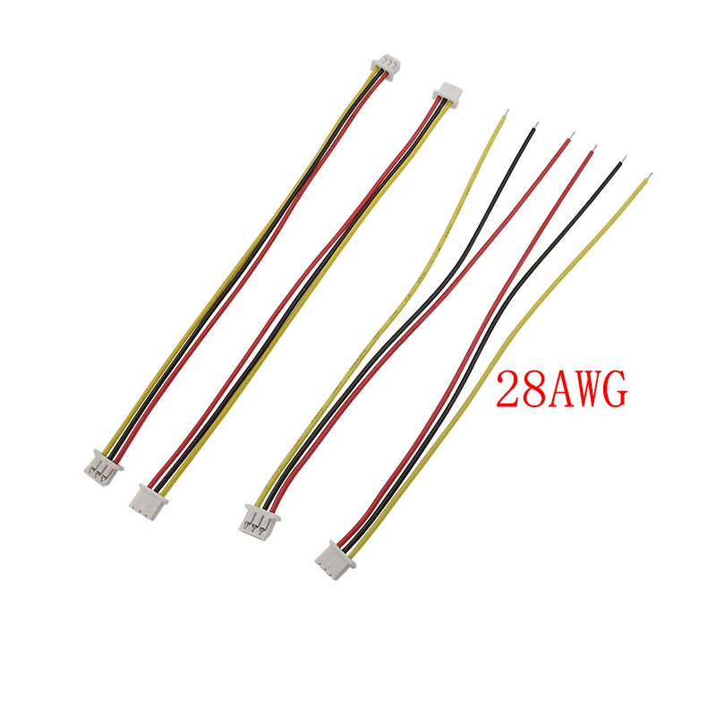 10Pcs Mini JST 1.25mm Pitch Connector Double / Single ended 2/3/4/5/6/8 Pin JST 1.25mm Plug with 28AWG Wires Cable 10/15/20/30CM view 3