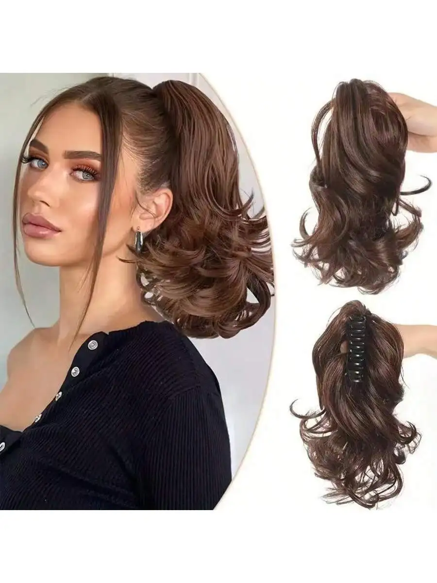 

Накладной хвост — волнистые накладные хвосты, накладной хвост на заколке, синтетический накладной хвост, на заколке