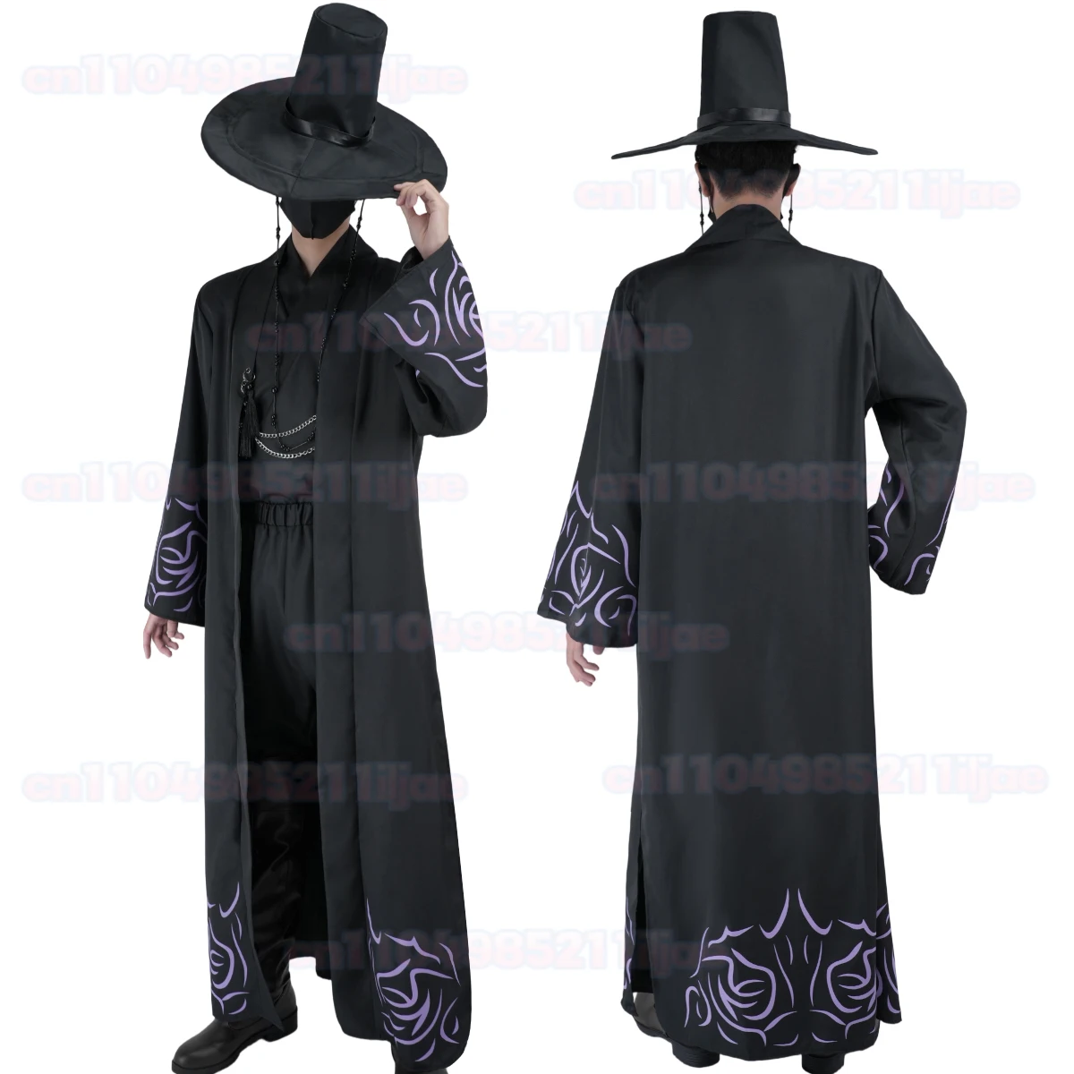 KINDER Anime Saja Jungen Cosplay Kostüm Schwarzer Umhang Hut Top Hose Halloween Weihnachten Animation Convention Unisex Halloween Kostüm