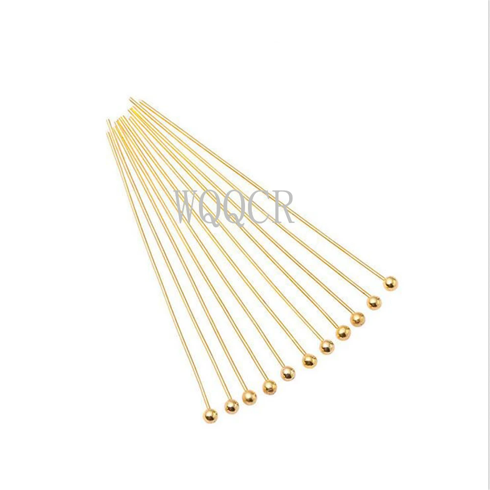 100pcs/lot 16 20 25 30 40 45 50mm Silver Color Metal Ball Head Pins for Diy Jewelry Making Head Pins Findings Dia 0.5mm Supplies
