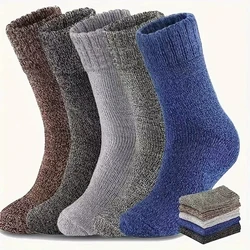 5 paia autunno inverno uomo addensare calzini di lana asciugamano donna tenere in caldo calzini di colore solido calzini corti in Cashmere morbido resistente al freddo