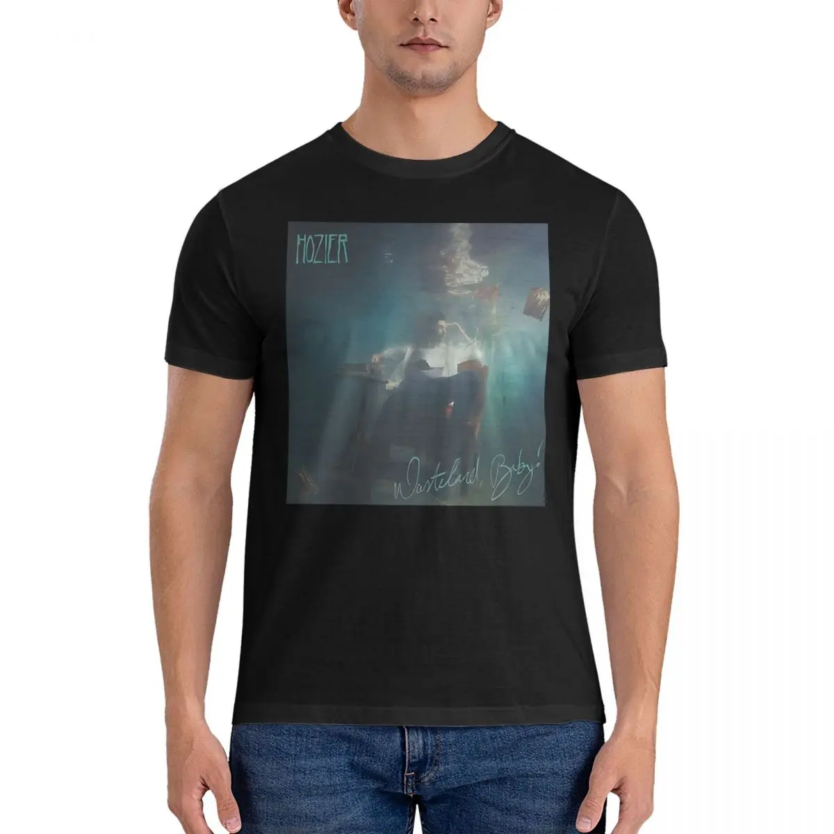 Men T-Shirt Wasteland, Baby Leisure 100% Cotton Tees Short Sleeve Hozier T Shirts Crew Neck Clothing Original