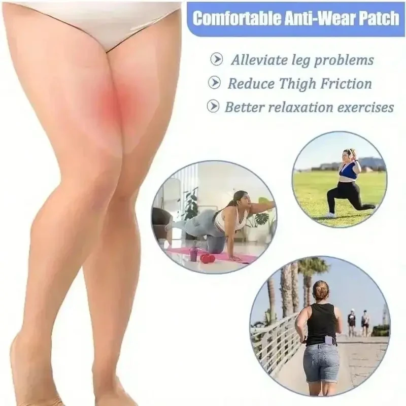 100Pcs Anti Chafing Friction Tape Patches,Thigh Inner Rub Patch,Women Body Breathable Sticker Pads Chafe Protection Skin Tape image 5