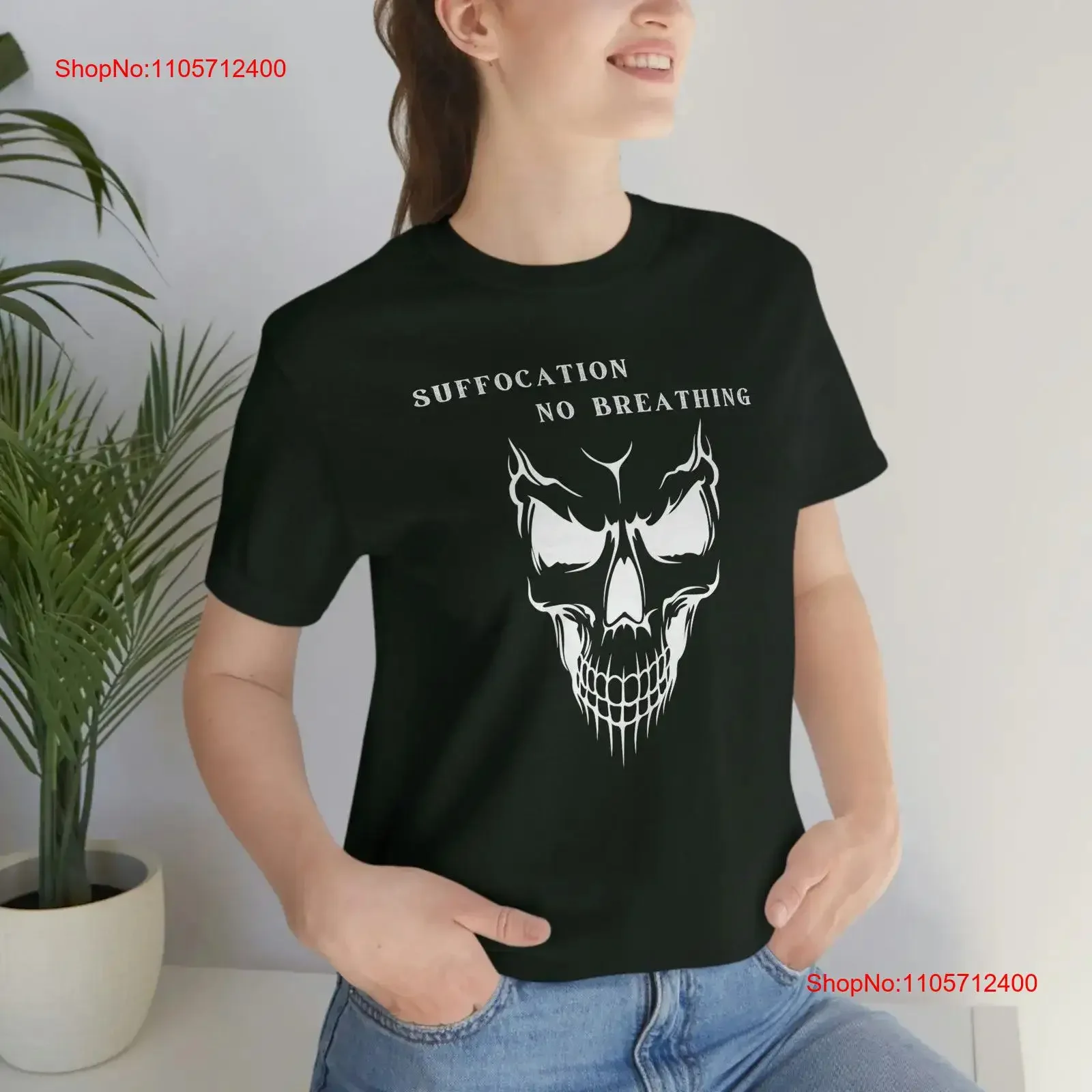 Skull lyric T Shirt Papa Roach Emo Punk rock Suffocation vintage Washed Stylish Versatile Top For Everyday Wear Slightly