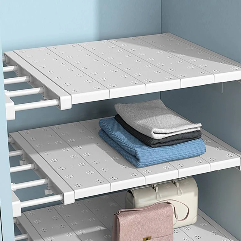 

Shelves Closet Wardrobe Organizers Storage Shelves Racks Telescopic Shelves Wall Mounted Racks for Kitchen Accessories