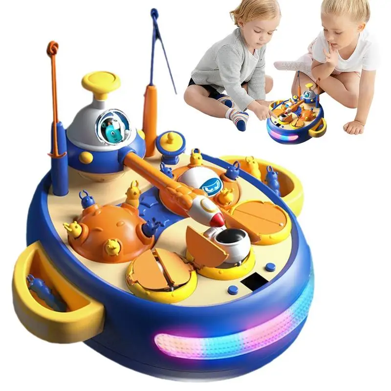 Toddler Fishing Game Whack Mole Toy Fun Educational Toys With Multi-Player Mode For Toddler Kid