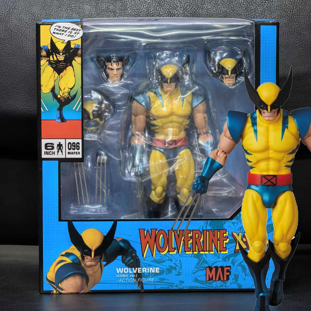 Mafex No.096 Mafex Wolverine Comic Ver. X-Men Anime Action Figures The Amazing Spiderman Collectible Toy Ko Model Toys Kids Gift