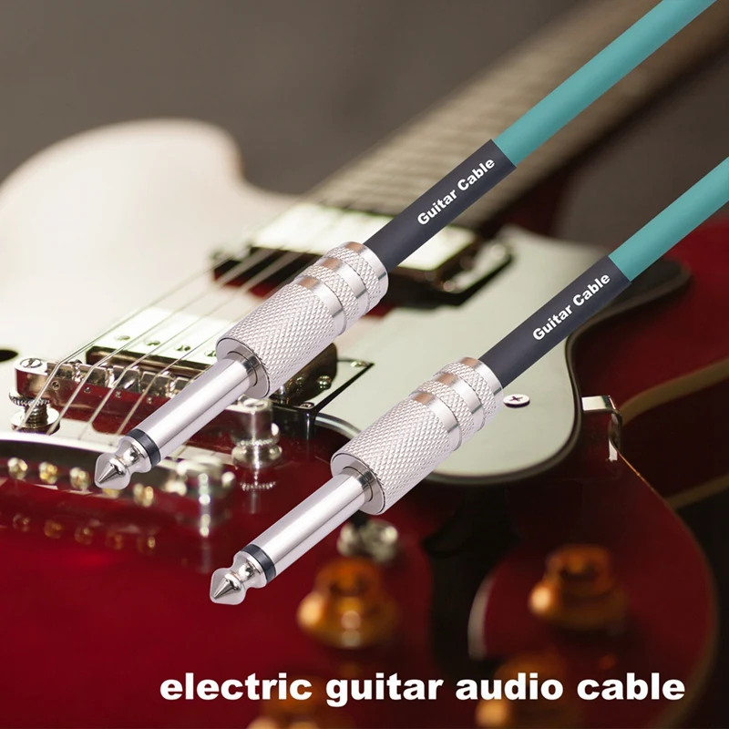Guitar Instrument Cable Electric Guitar Cord 6.35Mm Mono Plug Connect Cable For Guitar Bass Drum Audio Device, 5 Meter image 2