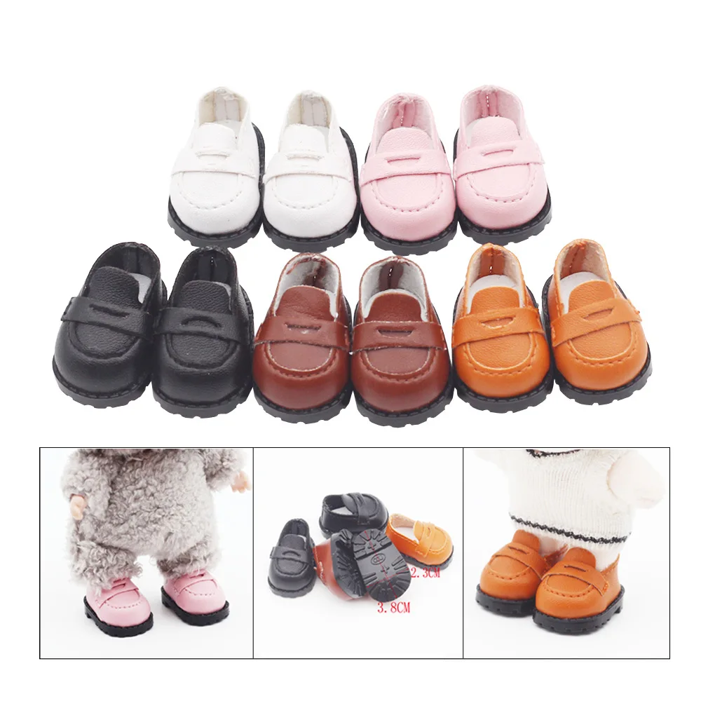 Zapatos de cuero para Anime Labubu, adecuados para zapatos de 17cm, botas de cuero, juguetes, accesorios informales para muñecas, juguetes para muñecas DIY