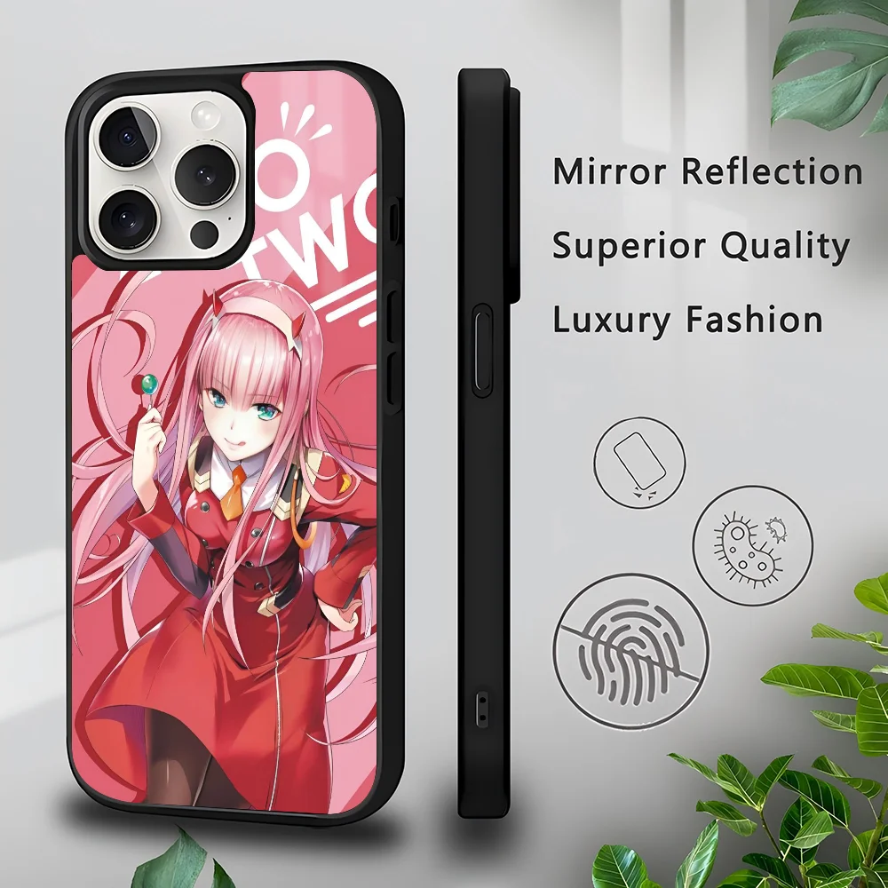 Zero Two Darling In The FranXX Phone Case For IPhone 16 15 14 13 Pro Max 11 Mini Alex Mirror For Magsafe Wireless Charging Cover