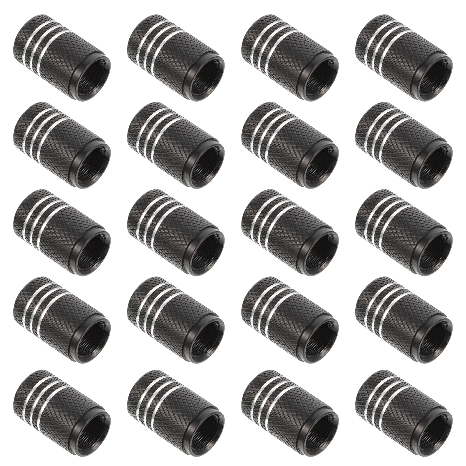 

Aluminum Alloy Tire Valves Caps Rubber Seal Black Steel Stem Tubeless Tires Car Accessories Prevent Leakage Easy Install Valve