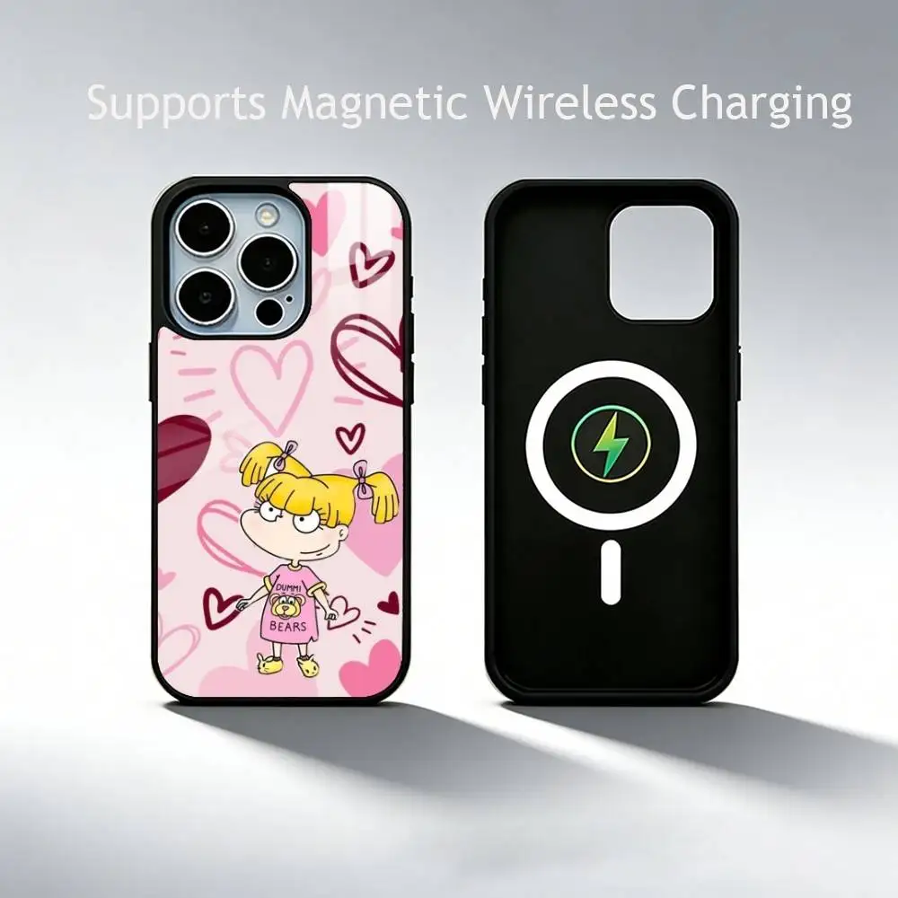 Rugrats cute A-Angelica Pickles  Phone Case For iPhone17,16,15,14,13,12,11 Plus,Pro Supports Magnetic Wireless Charging