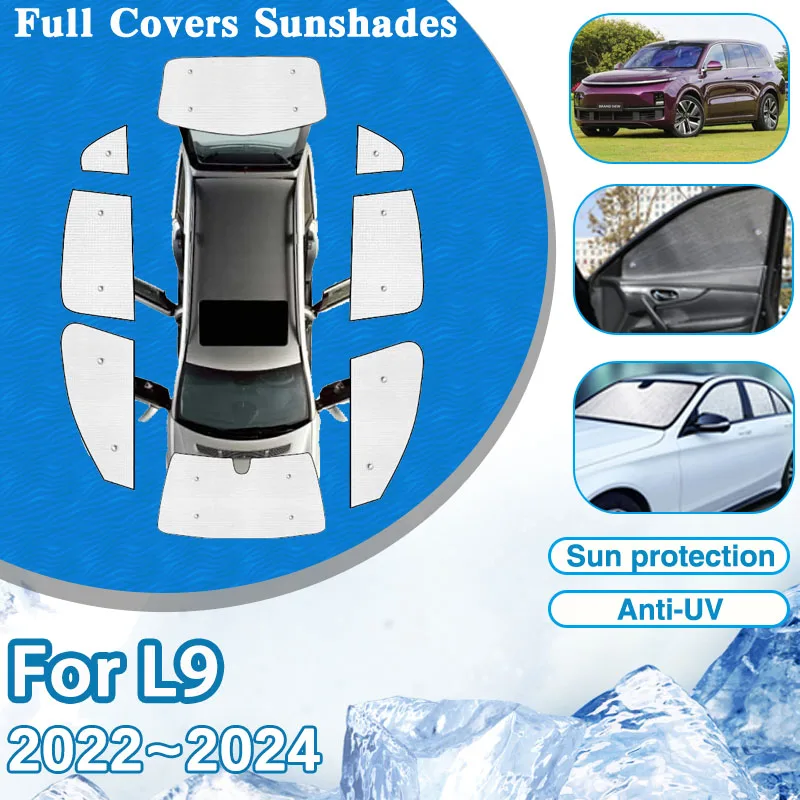 

Car Accessories For Lixiang Auto Li L9 2022 2023 2024 Window Visor Windshield Anti-UV Sun Protection Sunshades Parasol Stickers