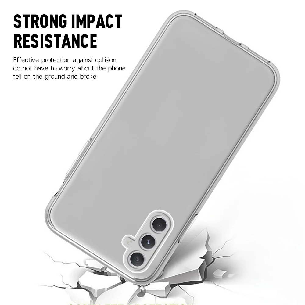 New 360° Full Body Case For Samsung Galaxy A54 A34 A24 4G A14 5G Double Side Silicone TPU Transparent Cover Samsun A 54 34 24 14