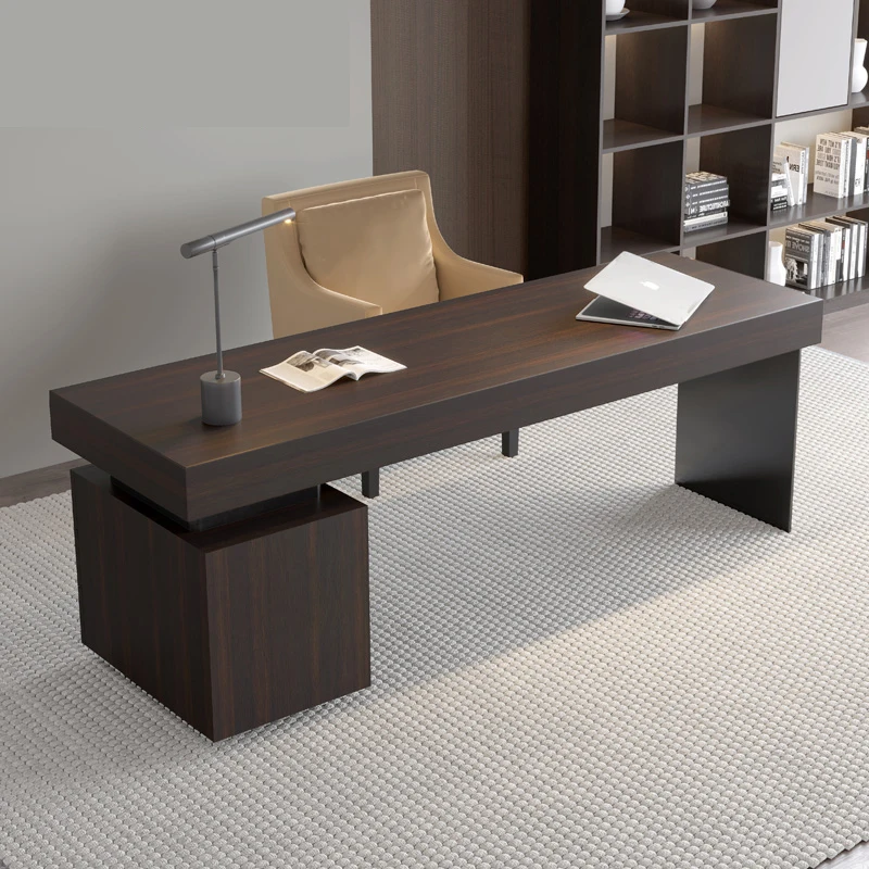 Italian minimalist Desk Modern light luxury simple study table villa office table high-end writing desk