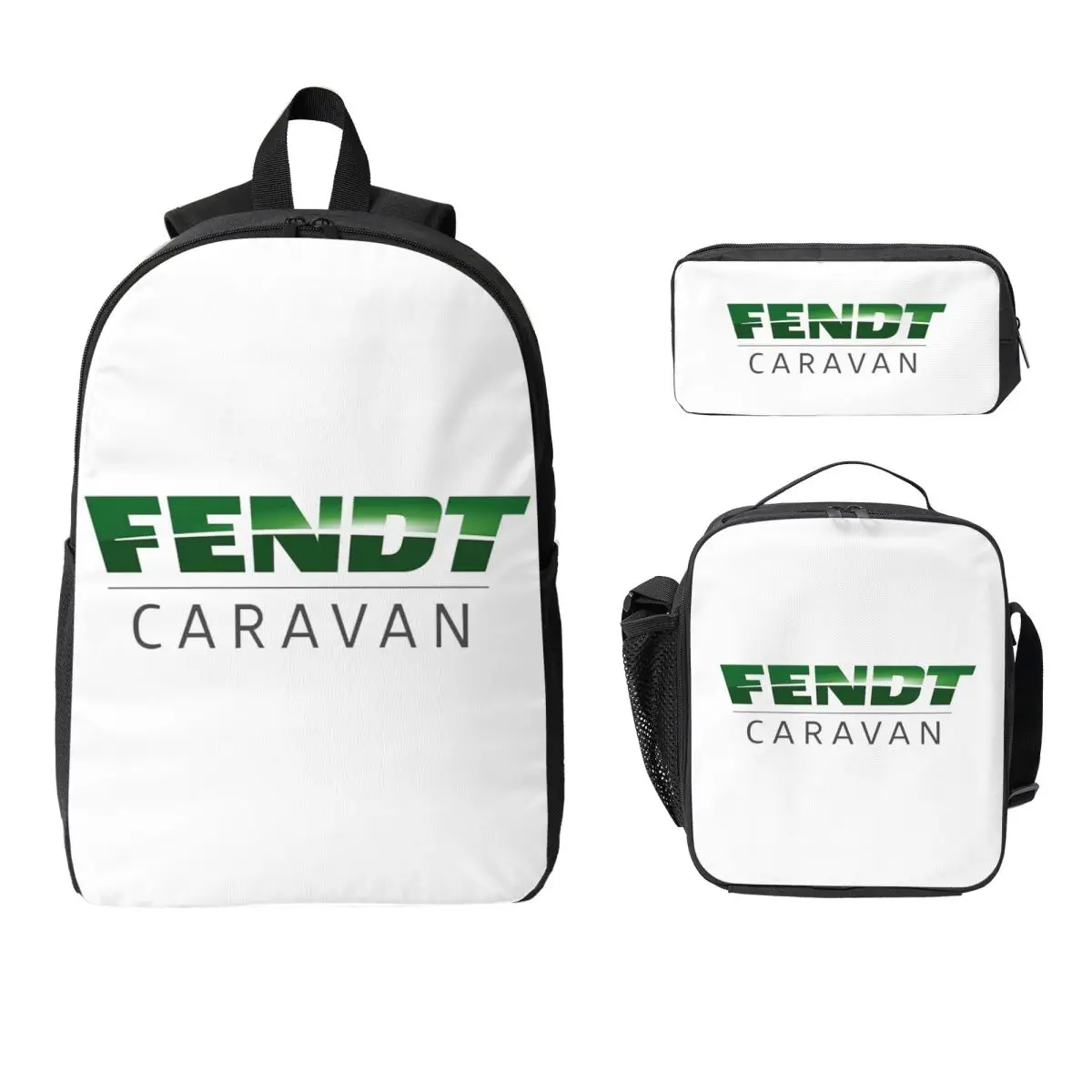 

Рюкзак Fendt Caravan, студенческая сумка для книг для мальчиков и девочек, школьная сумка, сумки на плечо для ноутбука, 3 шт., изолированная сумка для обеда, пенал