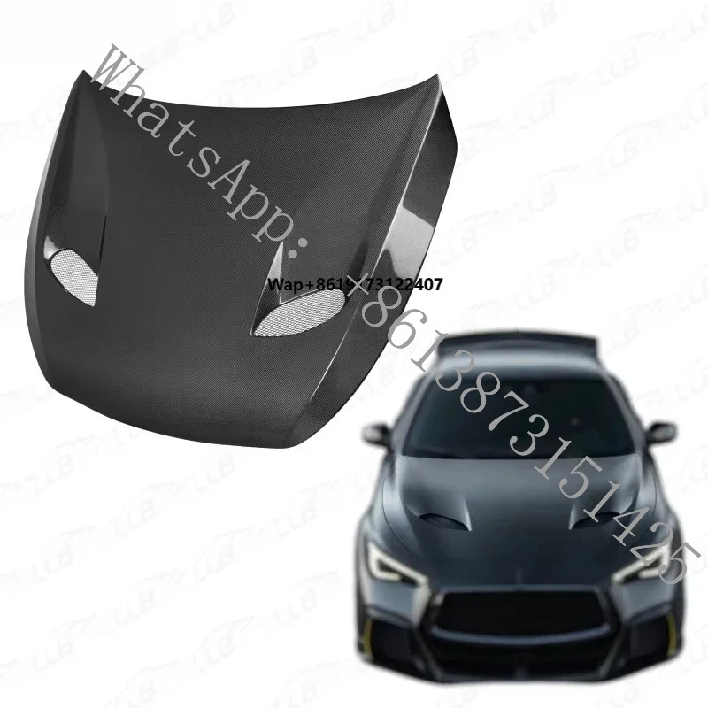 

Высококачественный капот из углеродного волокна для Q60 QX50 2016-2024, легкий и прочный