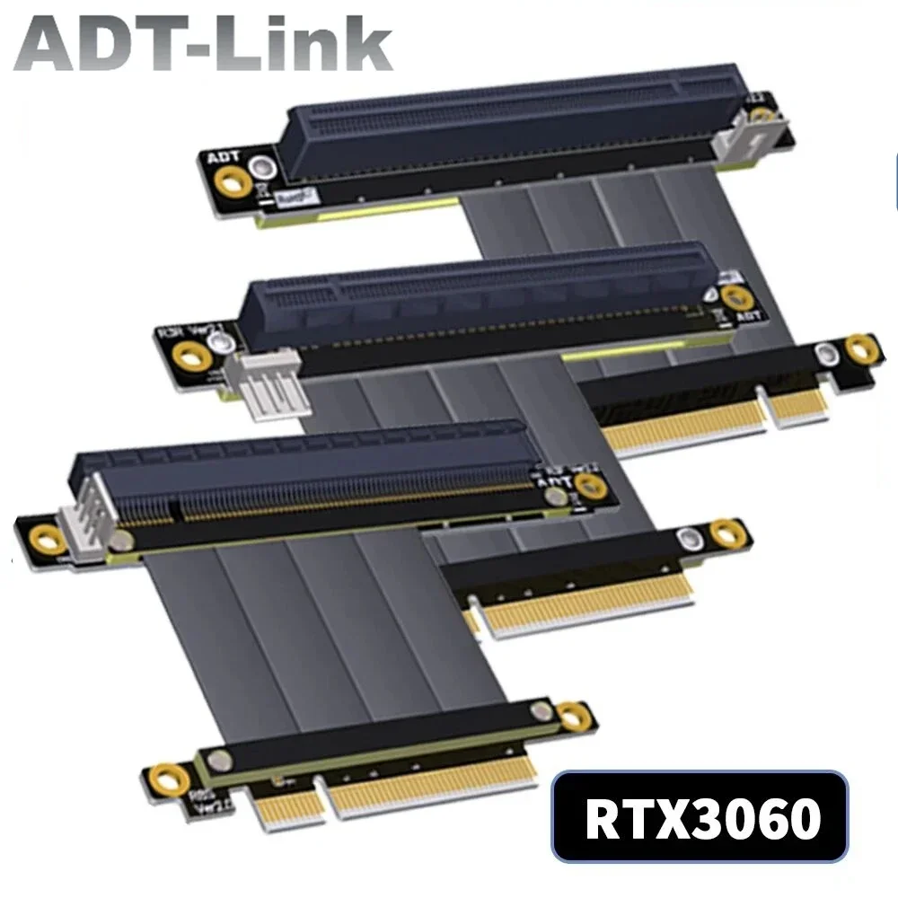 ADT-Link PCI Express x8 to x16 Mining BTC ETH Extension Cord PCIe x16 Nvidia AMD Graphics Video Card to PCIe x8 Slot Riser Cable