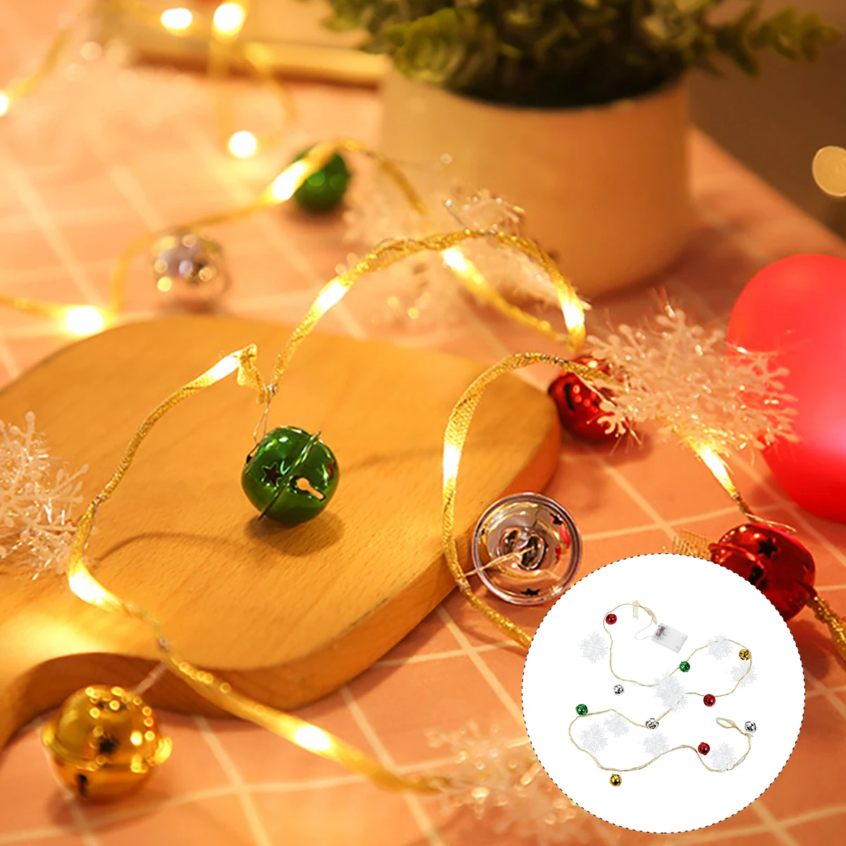 

Christmas String Lights Colorful Plastic nament Safe Xmas Party Decoration Household Festive Led Lamp String