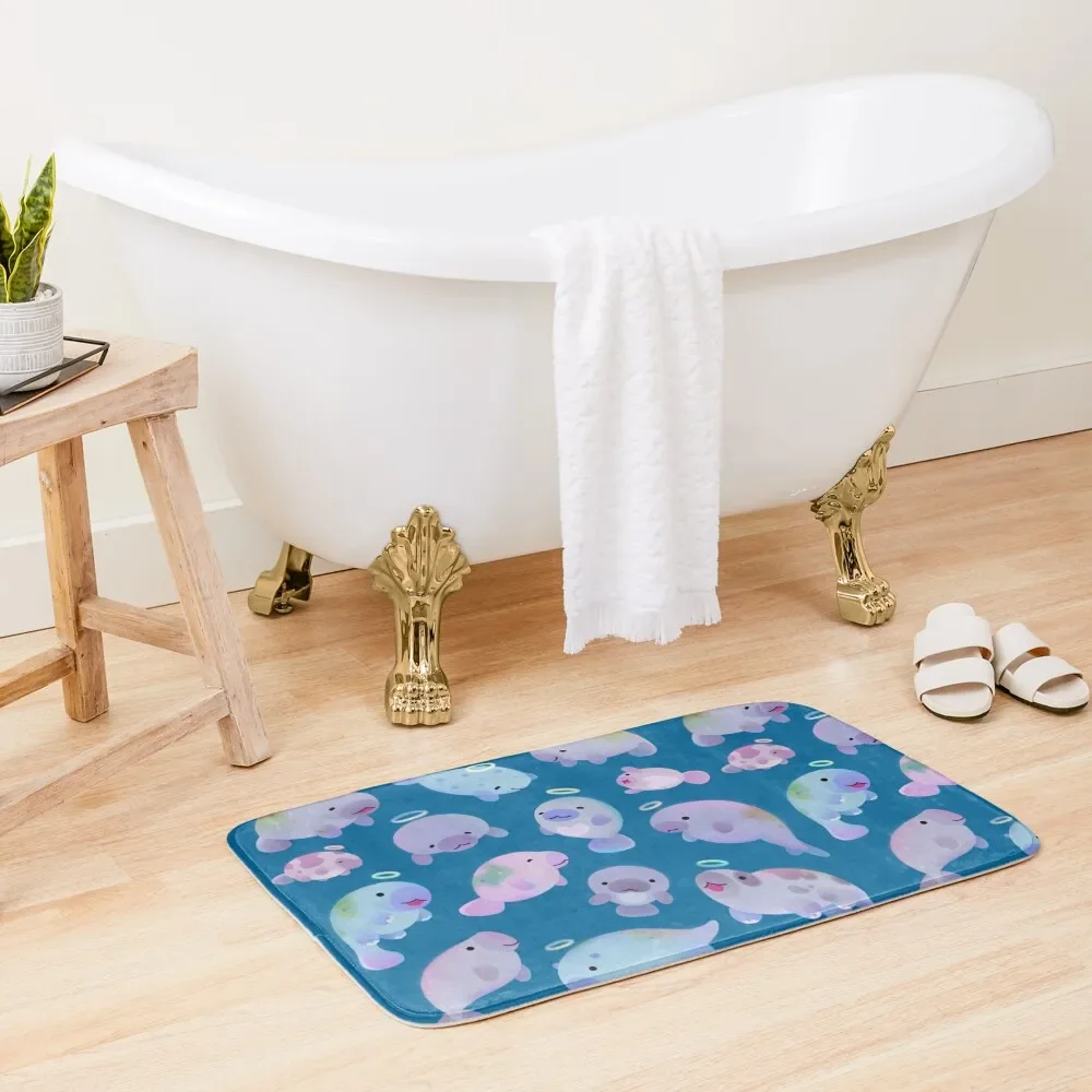 

Sea cow (Sirenians) Bath Mat Bathtub Carpet Sets Of Bathroom Accessories Hallway Carpet Anti-Skid Shower Mat