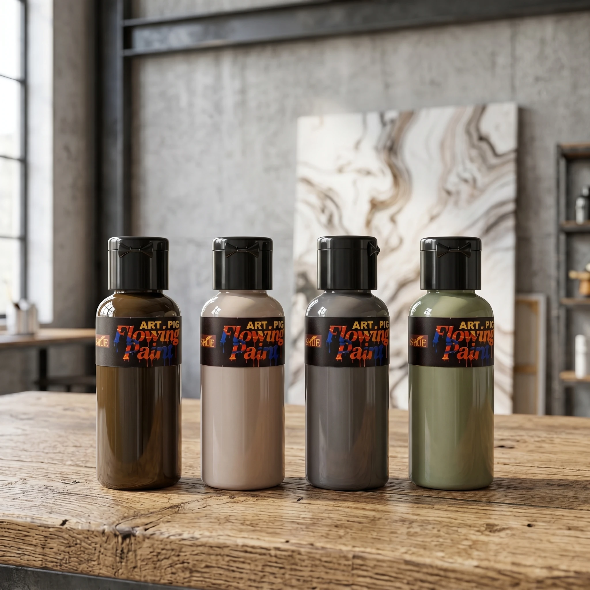 12 Bottles 50ml Acrylic Fluid - đánh giá và giá Acrylic Pour Paint