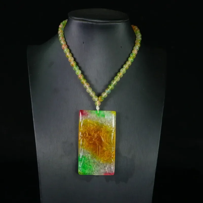 

High Ice Landscape Brand Pendant New Natural Quartzite Jade Pendant