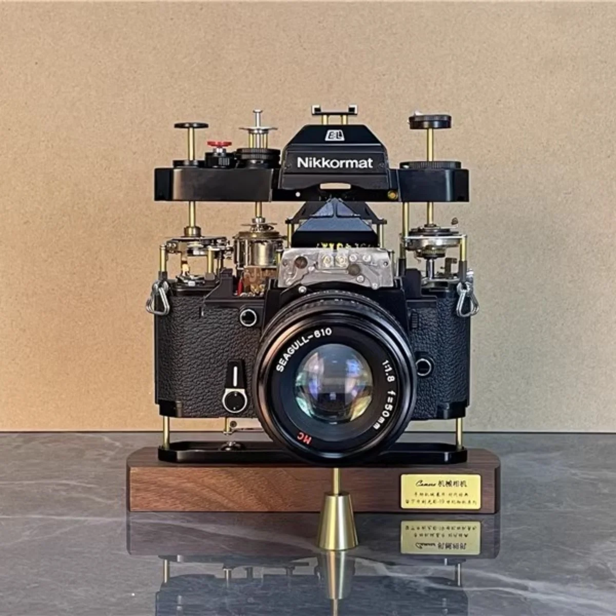 Space explosion camera Nikon real machine dismantling camera/Villa decoration old artisan handicrafts/three-dimensional antiques