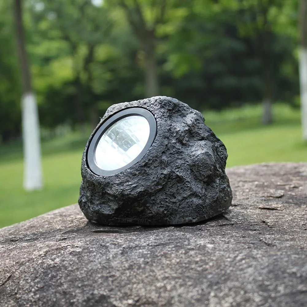 5W Solar Powered Light Simulation Stone Lights Spotlight Decoration Cold White IP65 Waterproof for Outdoor Garden Lawn Lamps