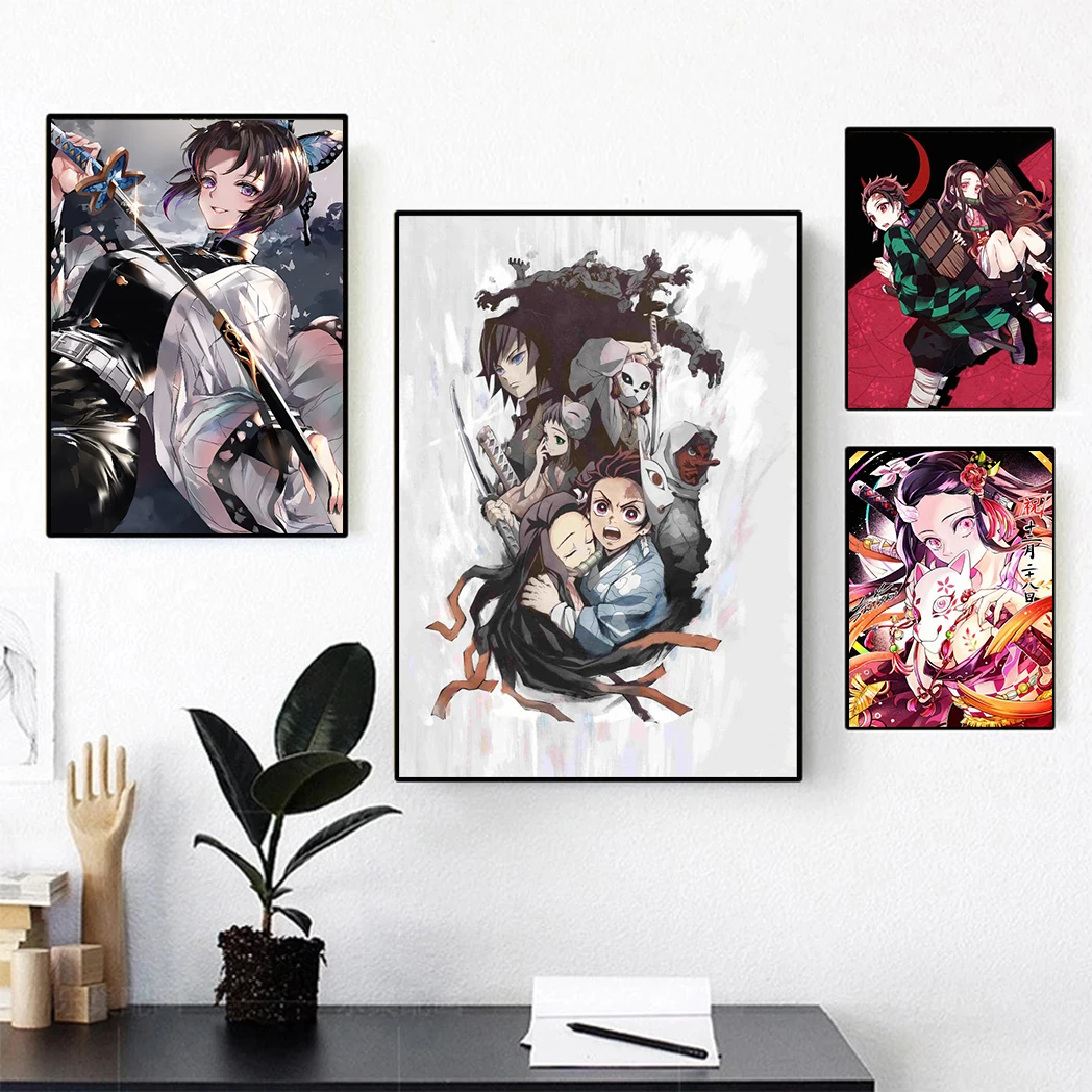 Japanese Anime Demon Slayer Wall Art Poster High Definition Interior Canvas Printing Living Room Badroom Home Decor Wallpapers